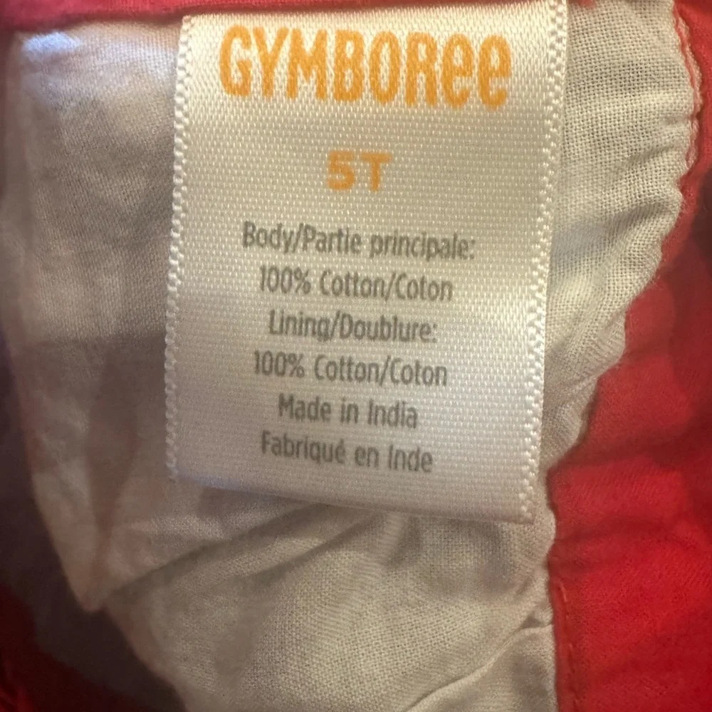 GYMBOREE Patchwork Girl’s Dress with Red and Blue Patterns Patriotic Size 5T